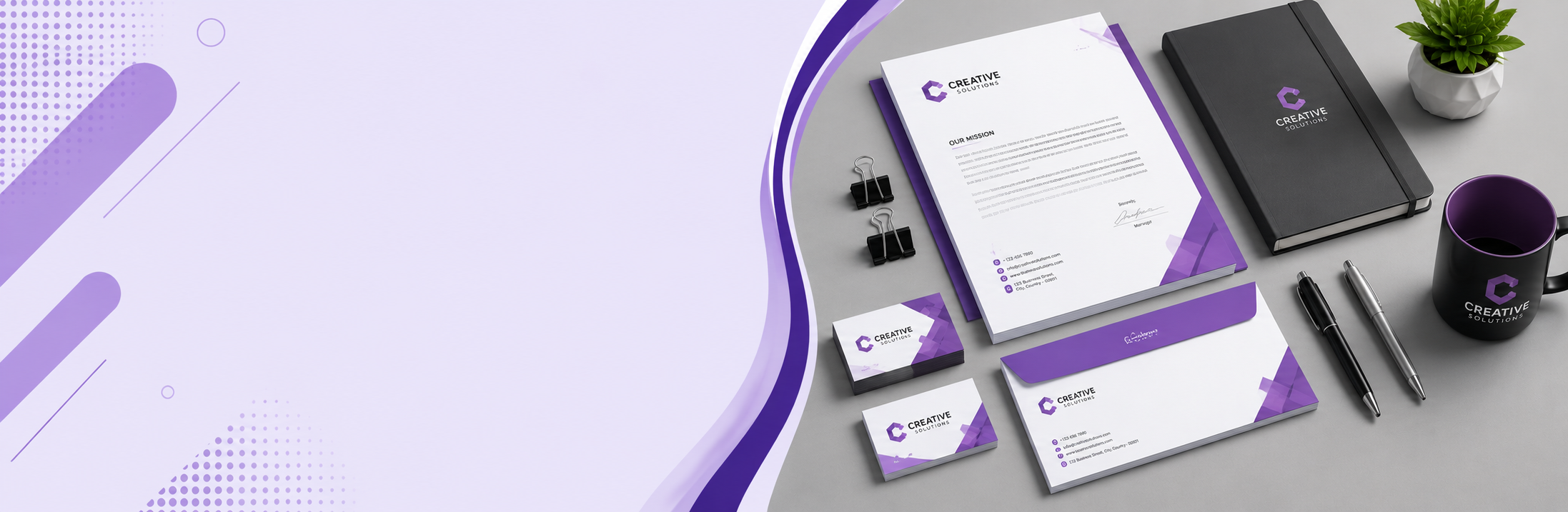 Stationery product banner